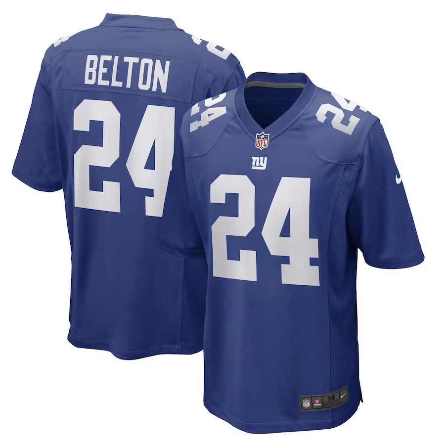 Men New York Giants #24 Dane Belton Nike Royal Game Player NFL Jersey